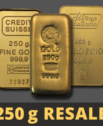 250g gold bars “Resale” (various manufacturers)