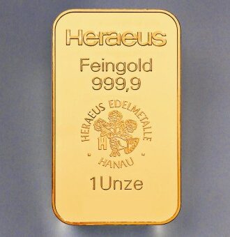1 oz HERAEUS gold bar - “Resale”