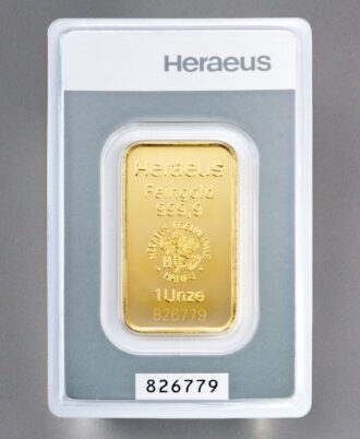 1 oz Kinebar gold bar HERAEUS