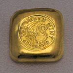 1 oz THE PERTH MINT cast square gold bar