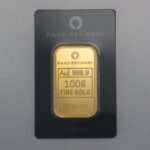 100g gold bar from Rand Refinery with elephant motif