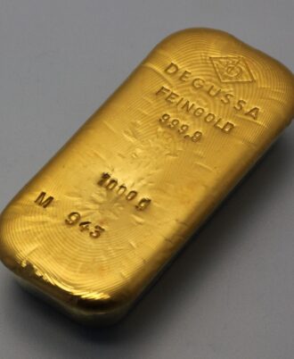 1000g DEGUSSA gold bars (old shape)
