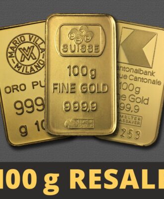 100g gold bars “Resale” (various manufacturers)