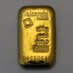 100g VALCAMBI gold bar, cast