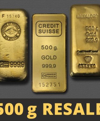 500g gold bars “Resale” (various manufacturers)
