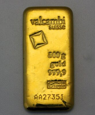 500g VALCAMBI gold bar, cast