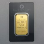 50g gold bar from Rand Refinery with elephant motif