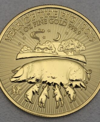 1 oz “Pig” 2019 Lunar – Year of the Pig (United Kingdom)