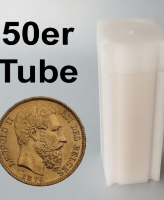 50 x 20 Francs Leopold II Gold Coin – Belgium Tube