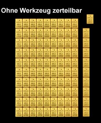 Gold bar (100 x 1g fine gold) “CombiBar”